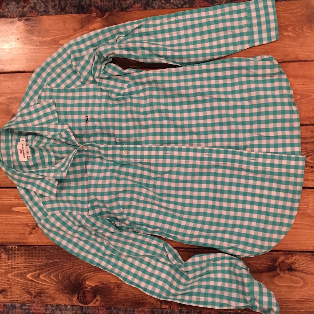 Vineyard Vines Fitted Gingham Cotton Button Down